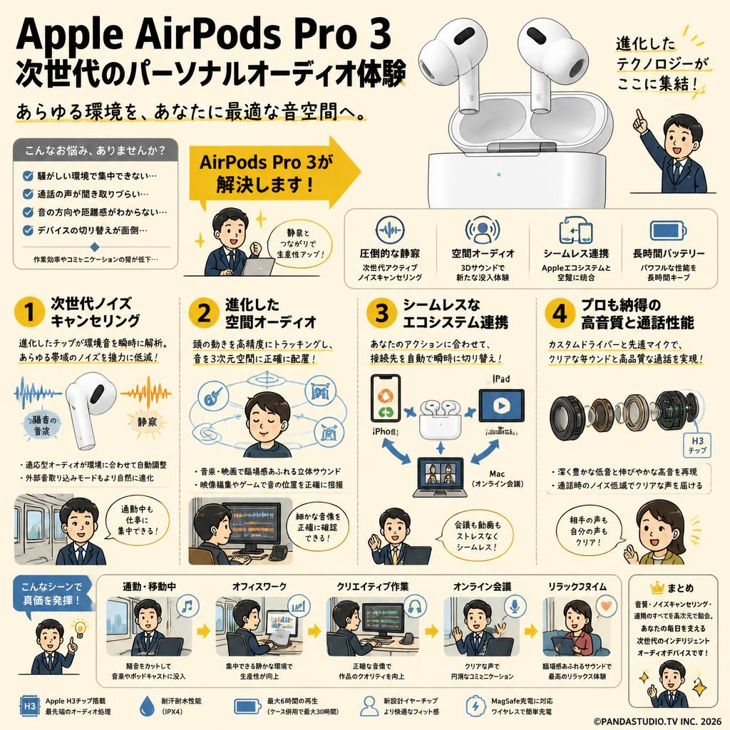 Apple AirPods Pro 3 概要