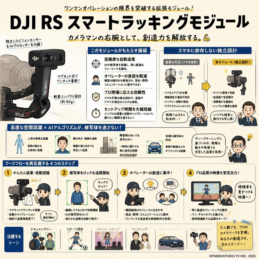 DJI RS スマートトラッキングモジュール | パンダスタジオ・レンタル