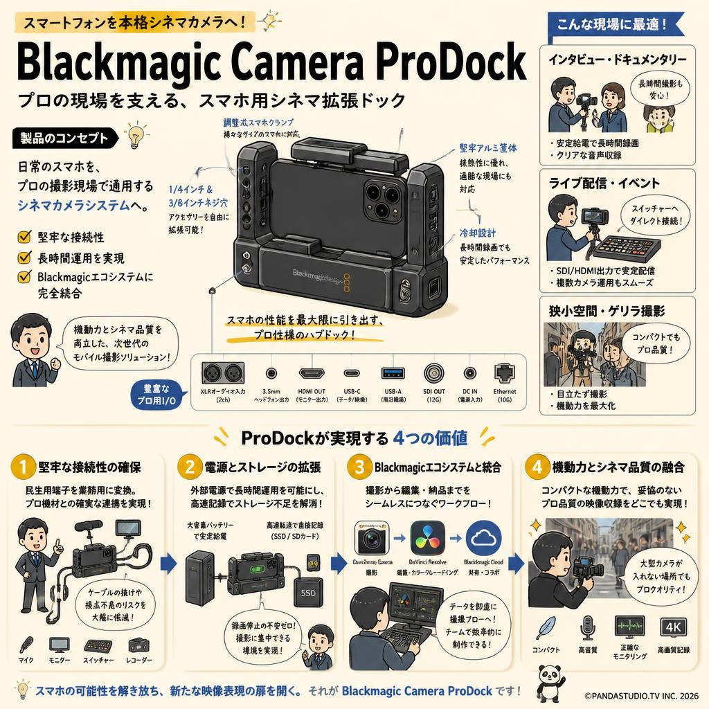 Blackmagic Camera ProDock 概要