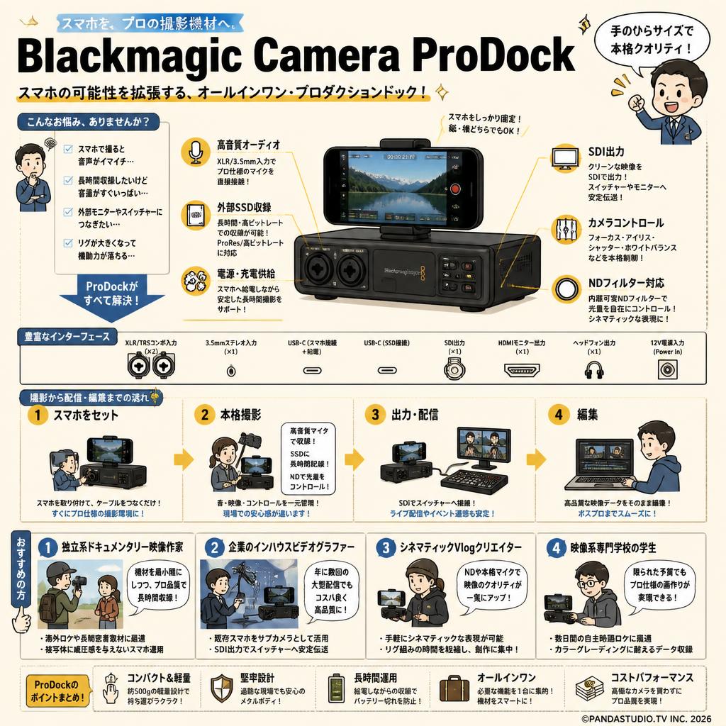 Blackmagic Camera ProDock おもな対象のお客様