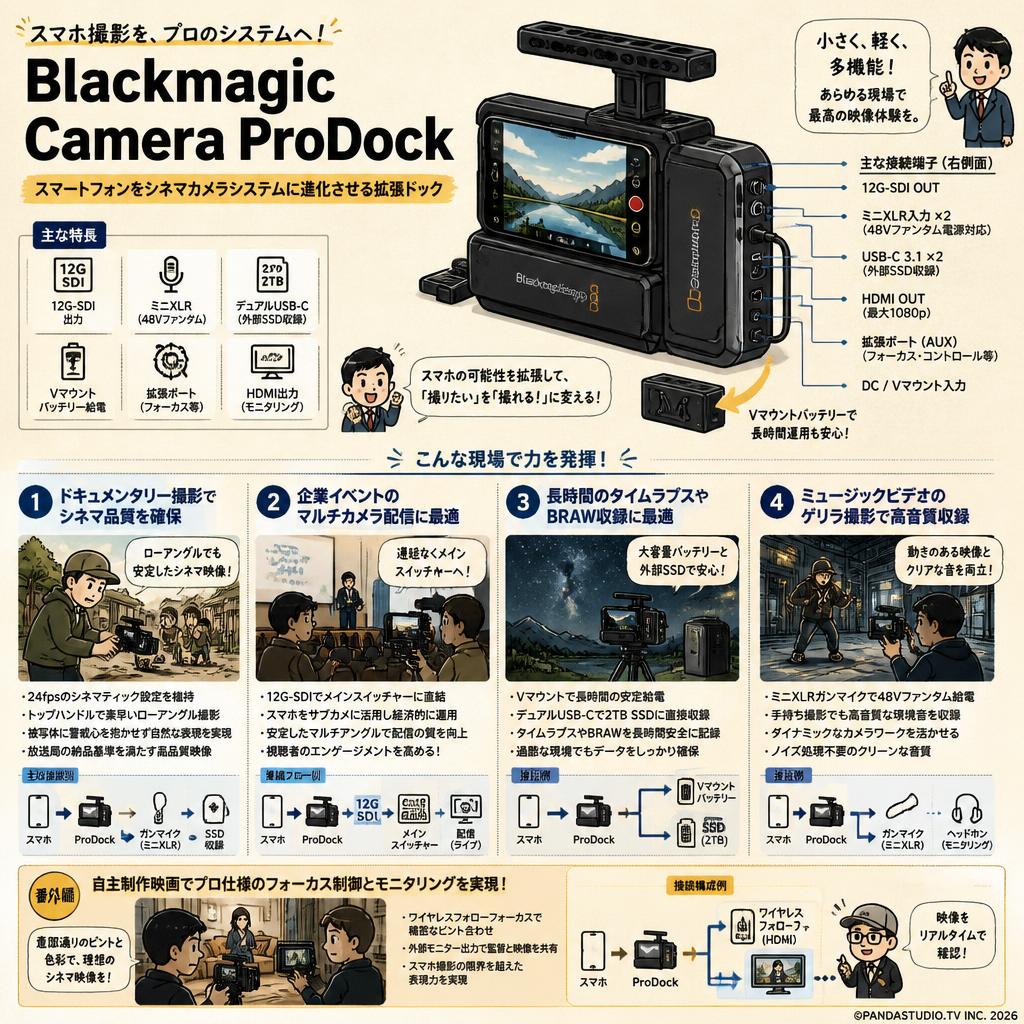 Blackmagic Camera ProDock 用途