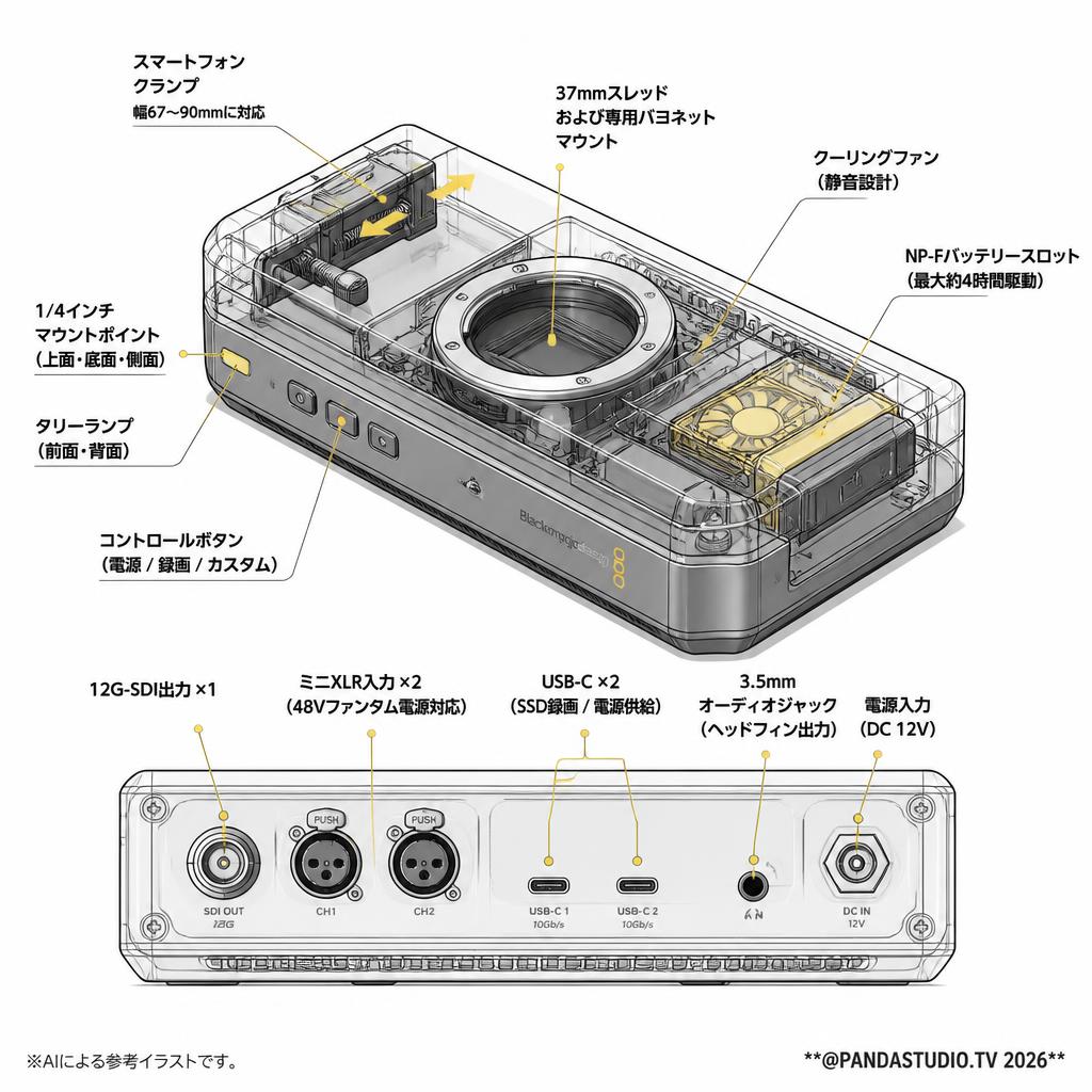 Blackmagic Camera ProDock スペック