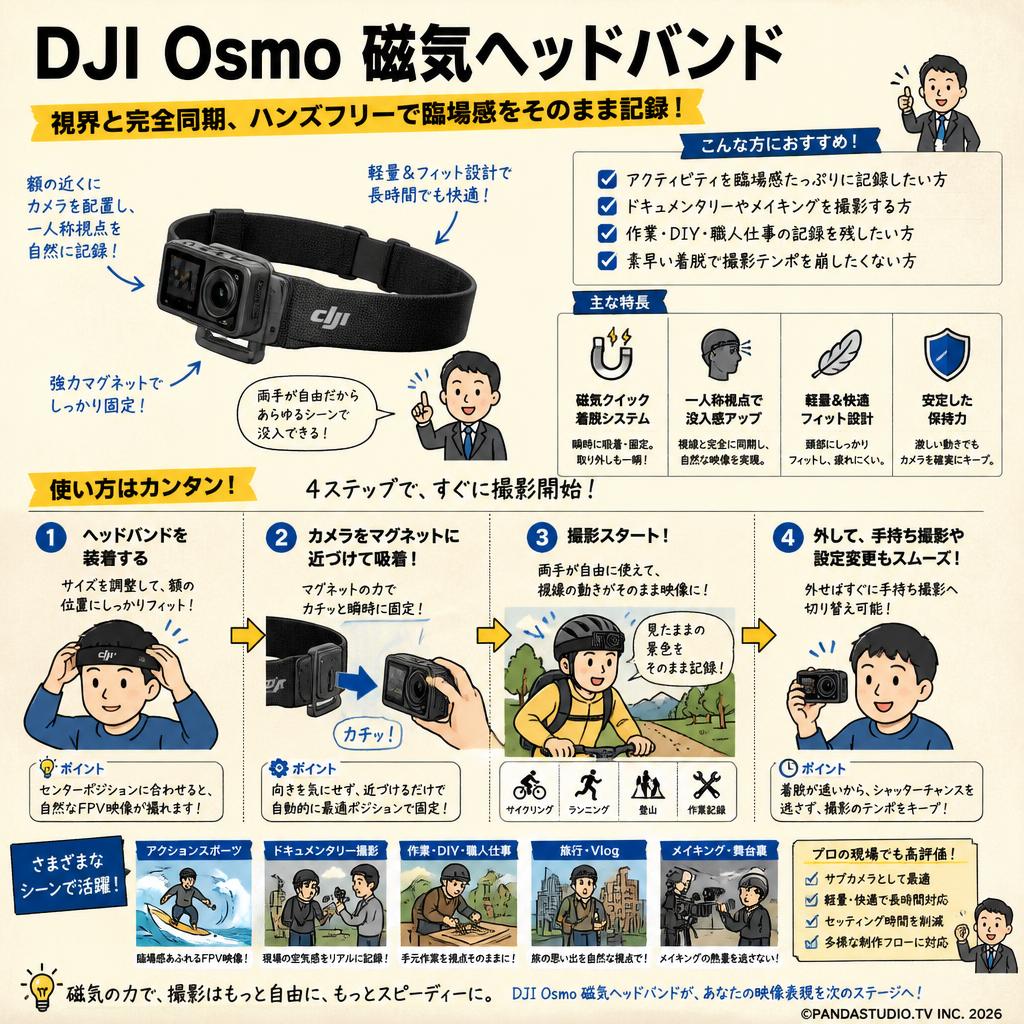 DJI Osmo 磁気ヘッドバンド 概要