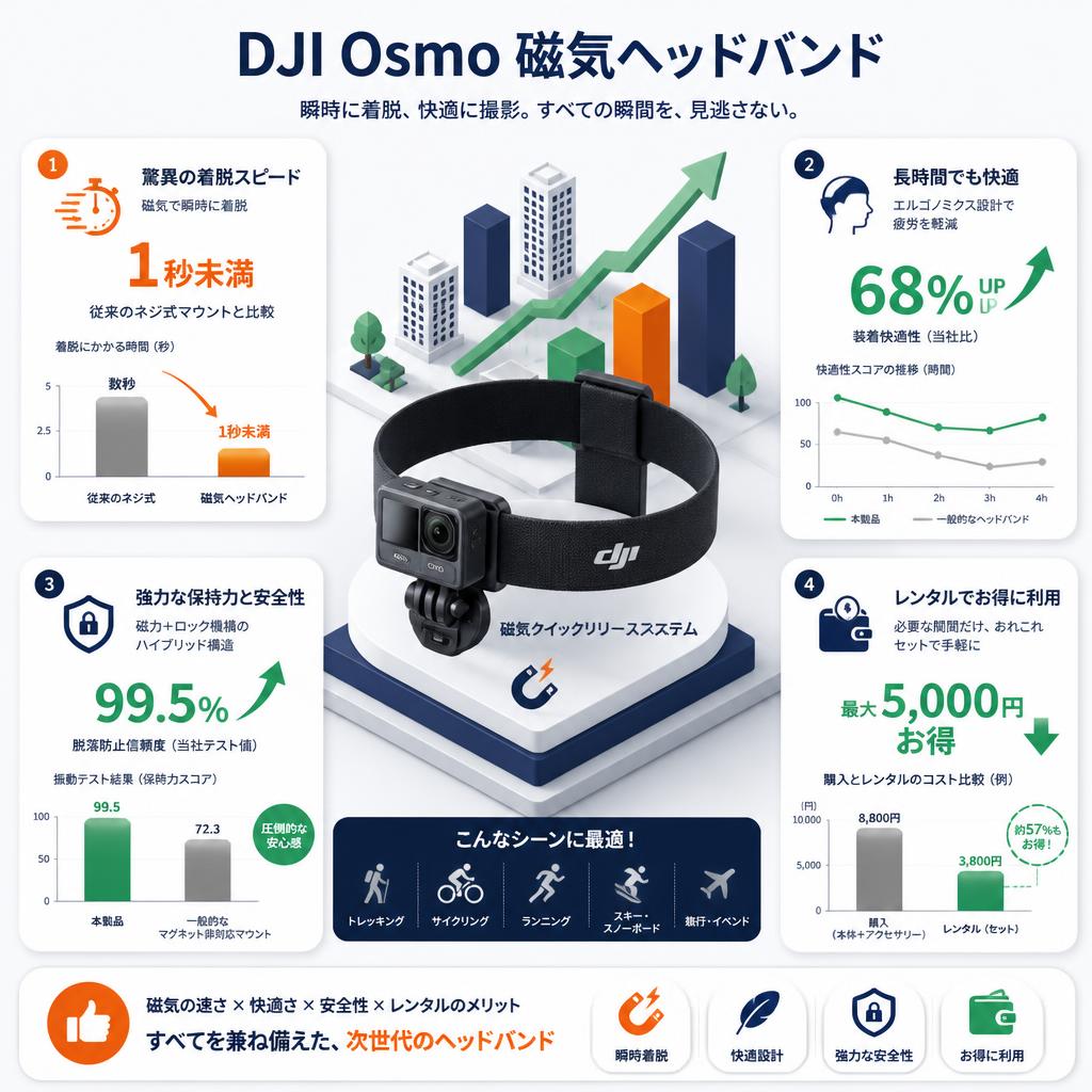 DJI Osmo 磁気ヘッドバンド セールスポイント