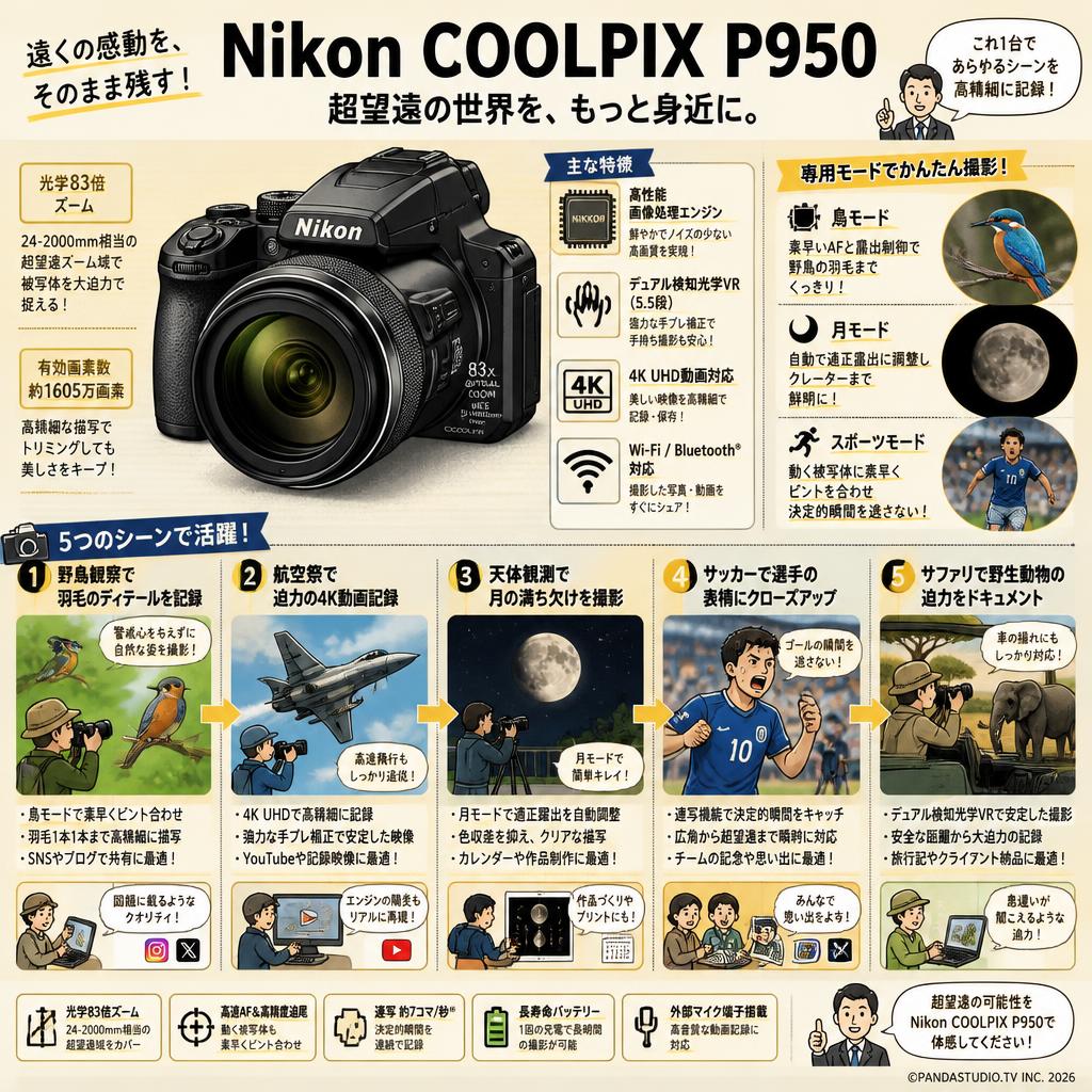 Nikon COOLPIX P950 用途