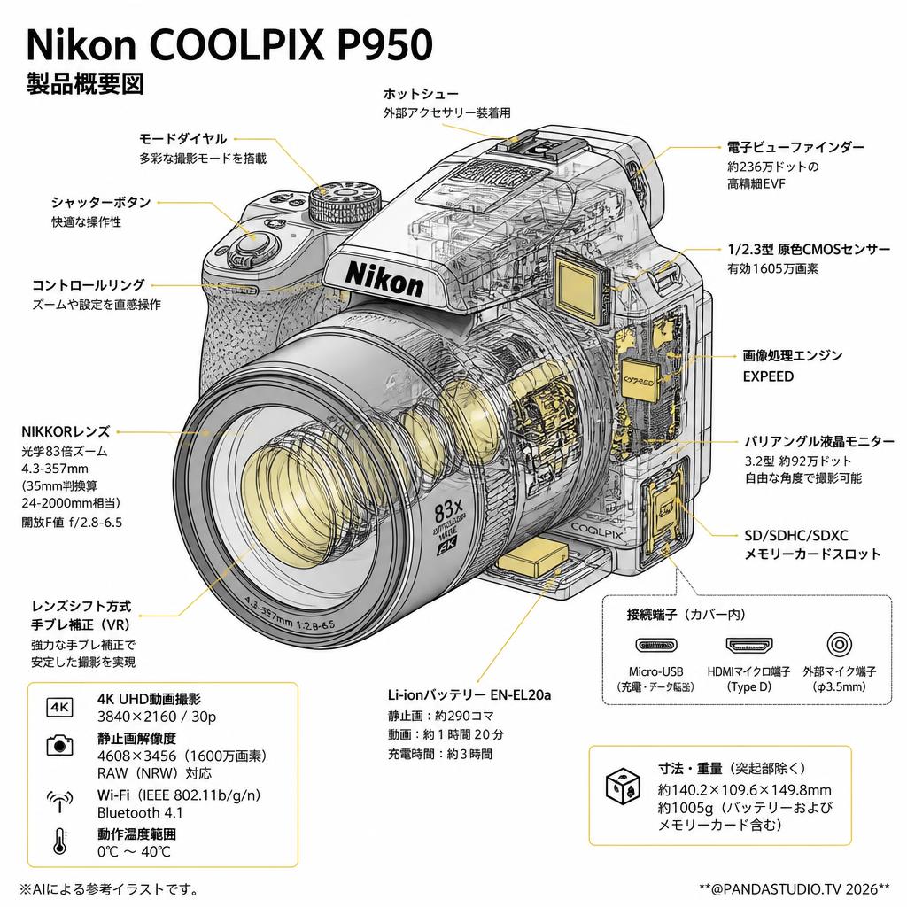 Nikon COOLPIX P950 スペック