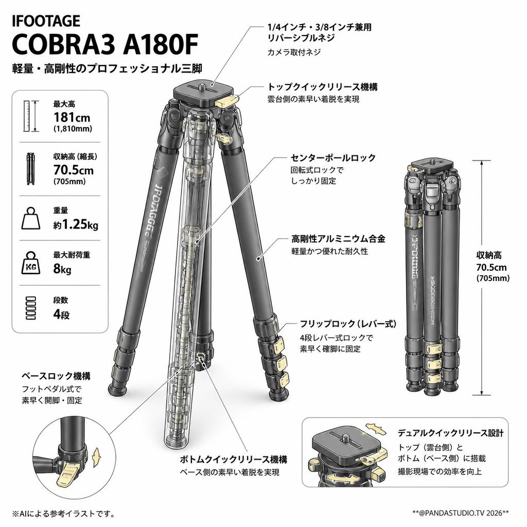 IFOOTAGE COBRA3 A180F スペック