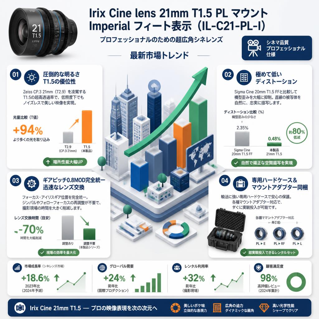 Irix Cine lens 21mm T1.5 PL マウント Imperial フィート表示（IL-C21-PL-I） セールスポイント