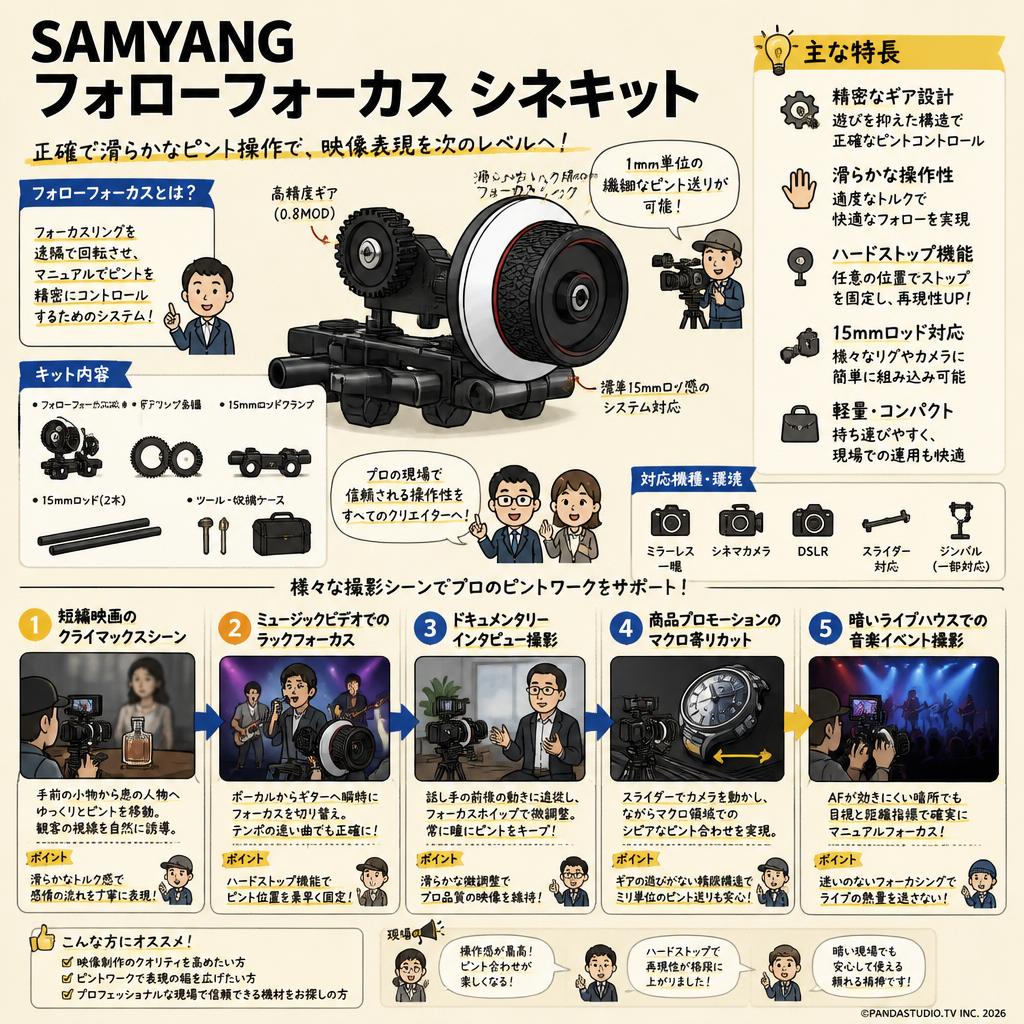 SAMYANG フォローフォーカス シネキット 用途