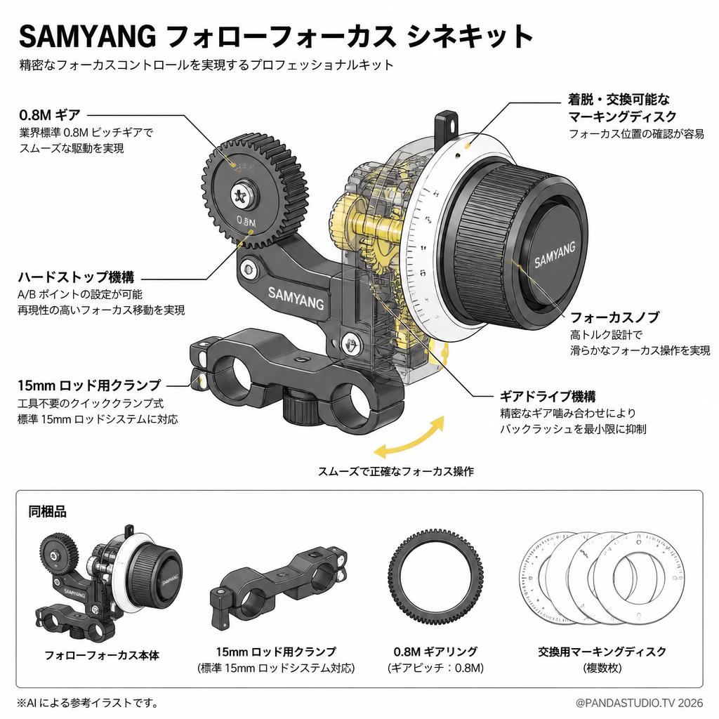 SAMYANG フォローフォーカス シネキット スペック