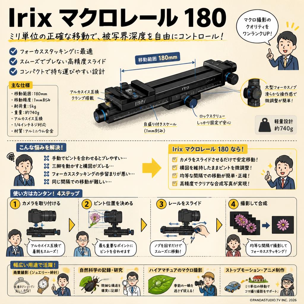 Irix マクロレール 180 おもな対象のお客様