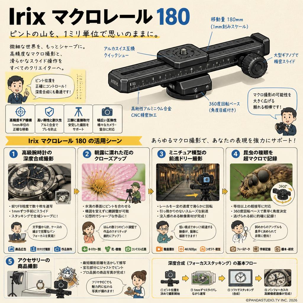 Irix マクロレール 180 用途