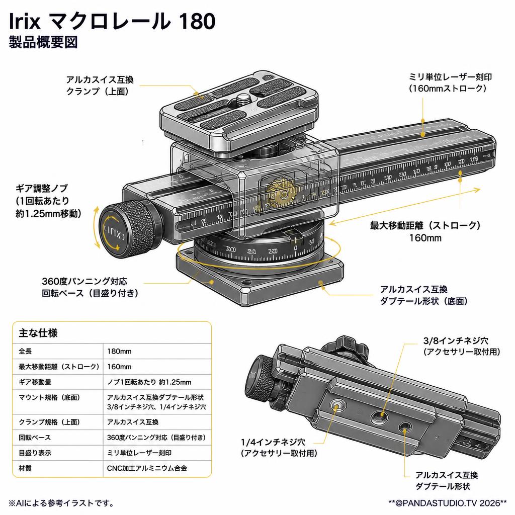 Irix マクロレール 180 スペック