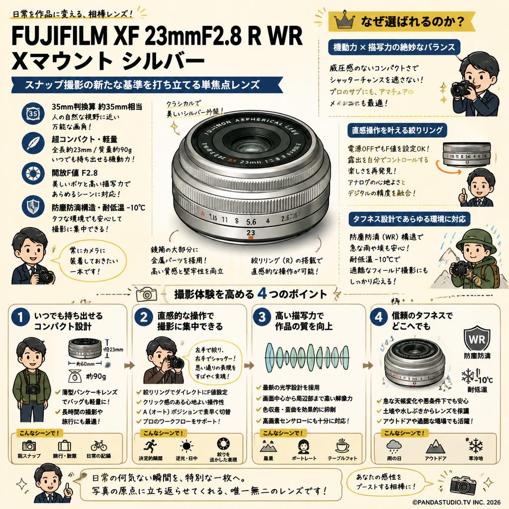 FUJIFILM XF 23mmF2.8 R WR Xマウント シルバー 概要