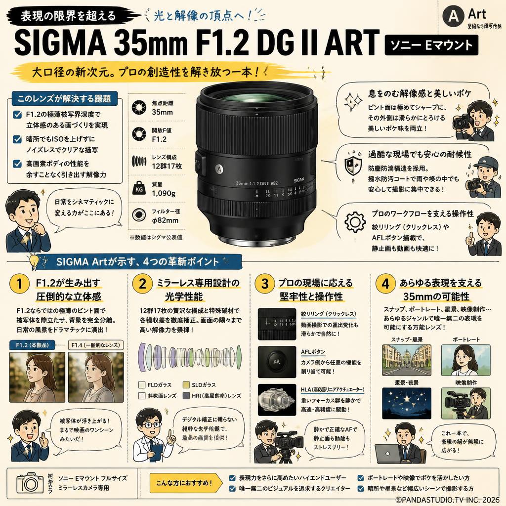 SIGMA 35mm F1.2 DG II ART ソニー Eマウント 概要