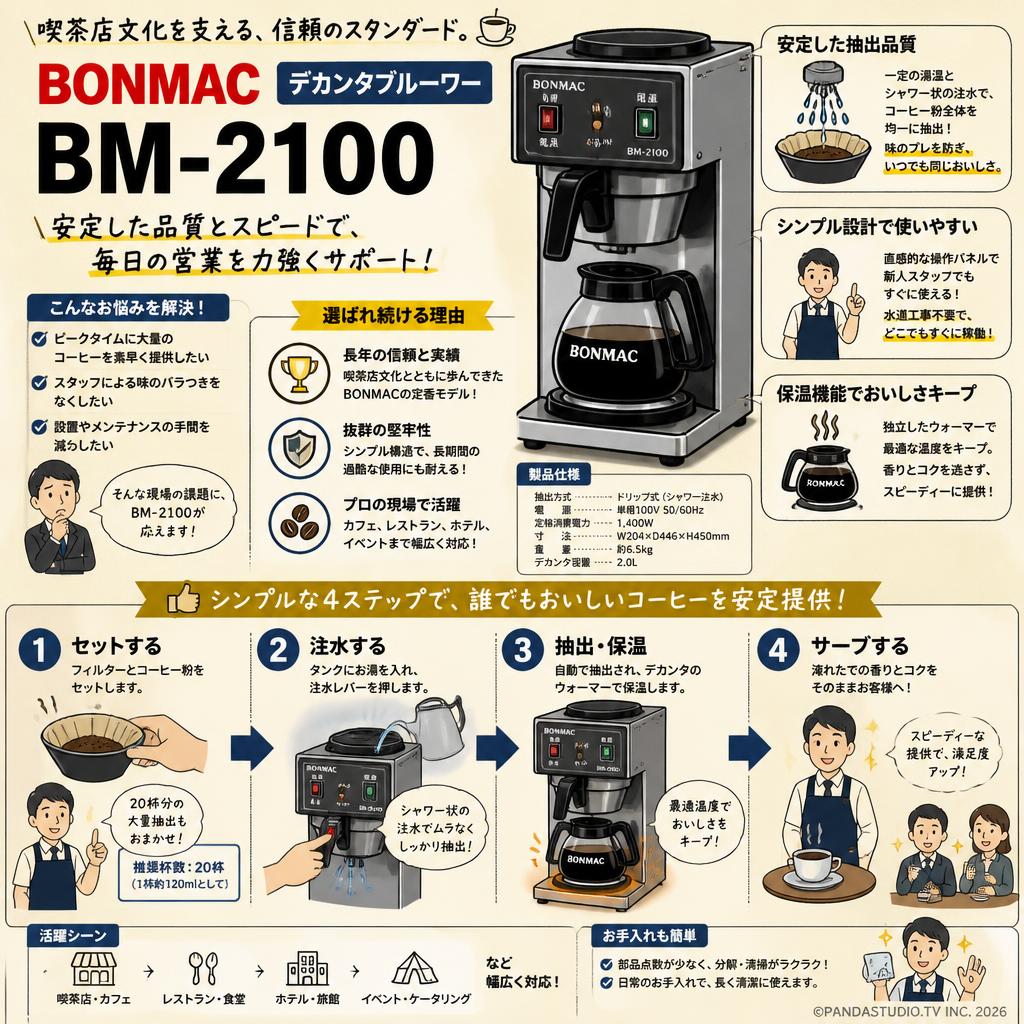 BONMAC デカンタブルーワー BM-2100 概要
