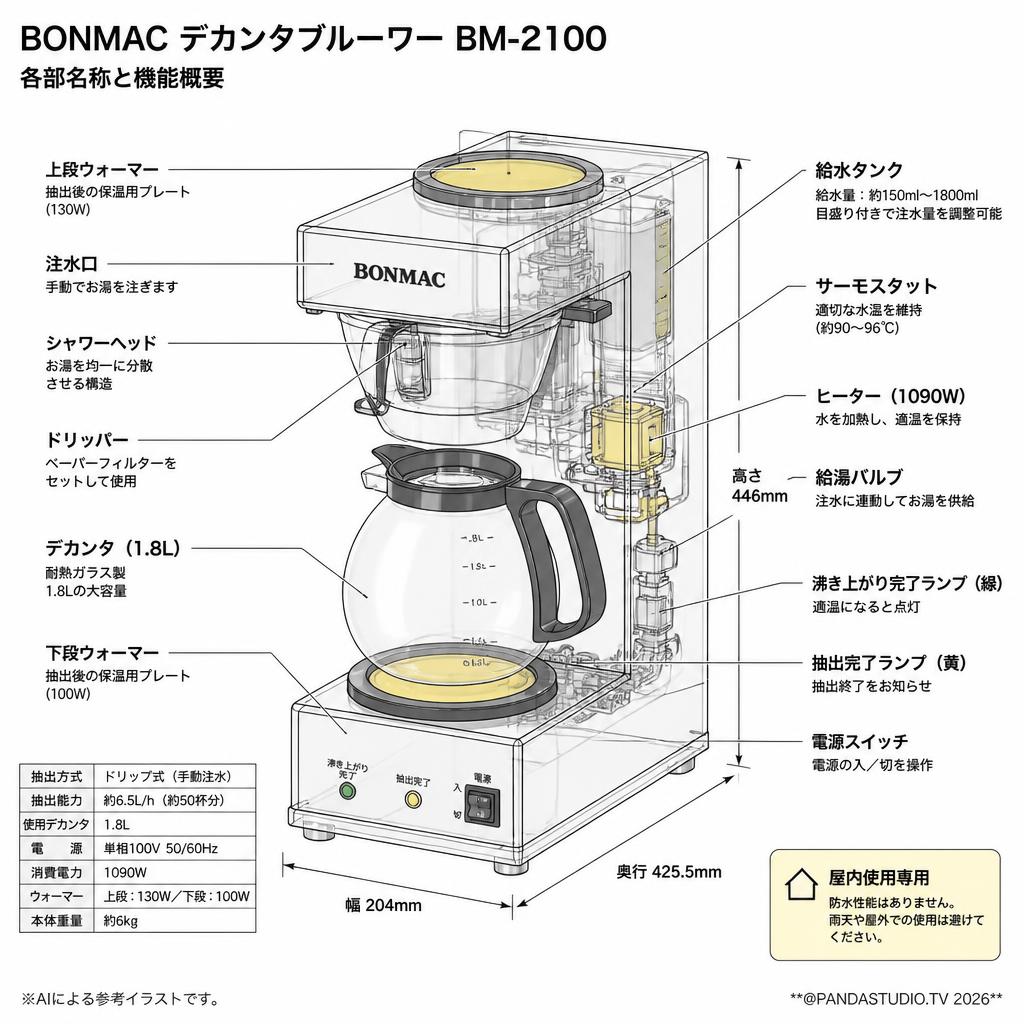 BONMAC デカンタブルーワー BM-2100 スペック