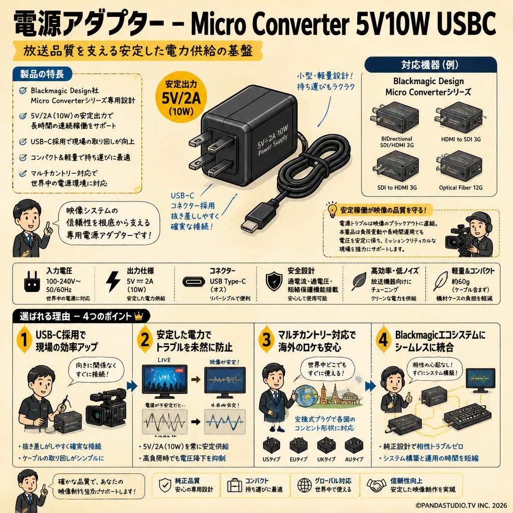Power Supply - Micro Converter 5V10W USBC 概要