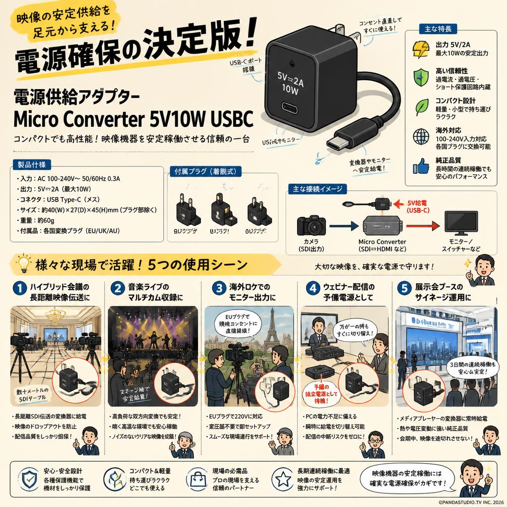 Power Supply - Micro Converter 5V10W USBC 用途