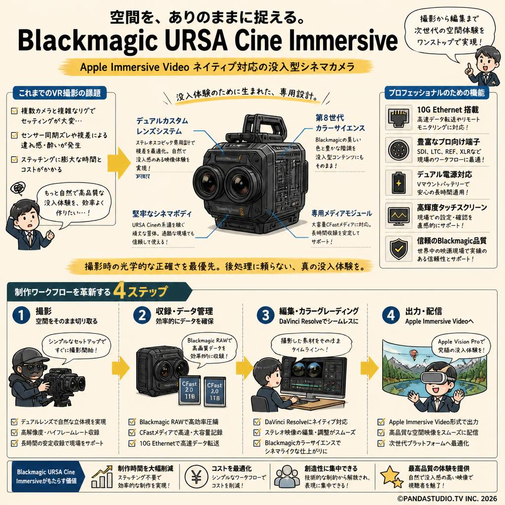 Blackmagic URSA Cine Immersive 概要