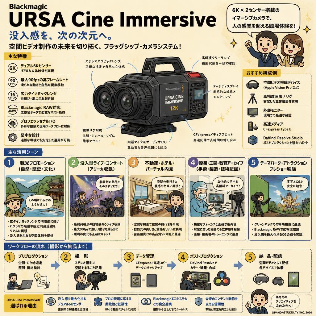 Blackmagic URSA Cine Immersive 用途