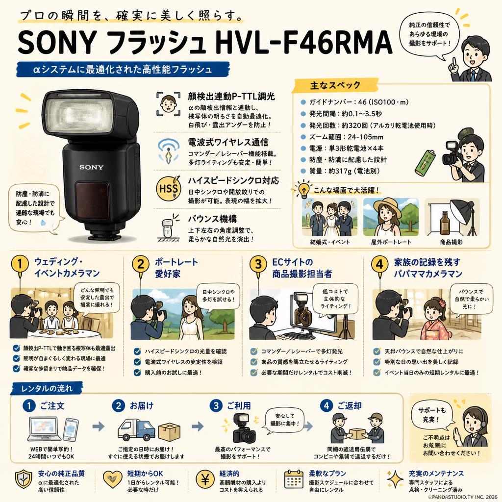 SONY フラッシュ HVL-F46RMA おもな対象のお客様
