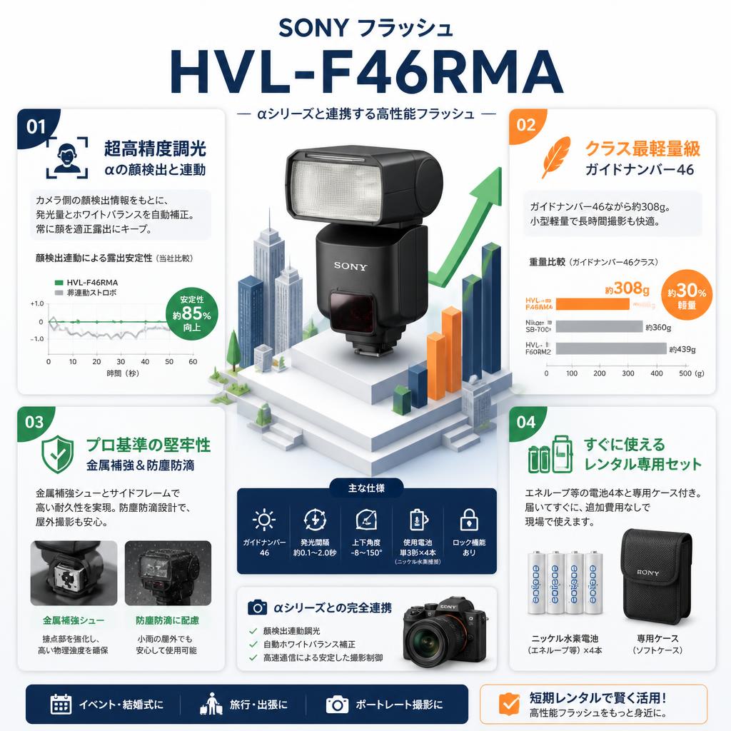 SONY フラッシュ HVL-F46RMA セールスポイント