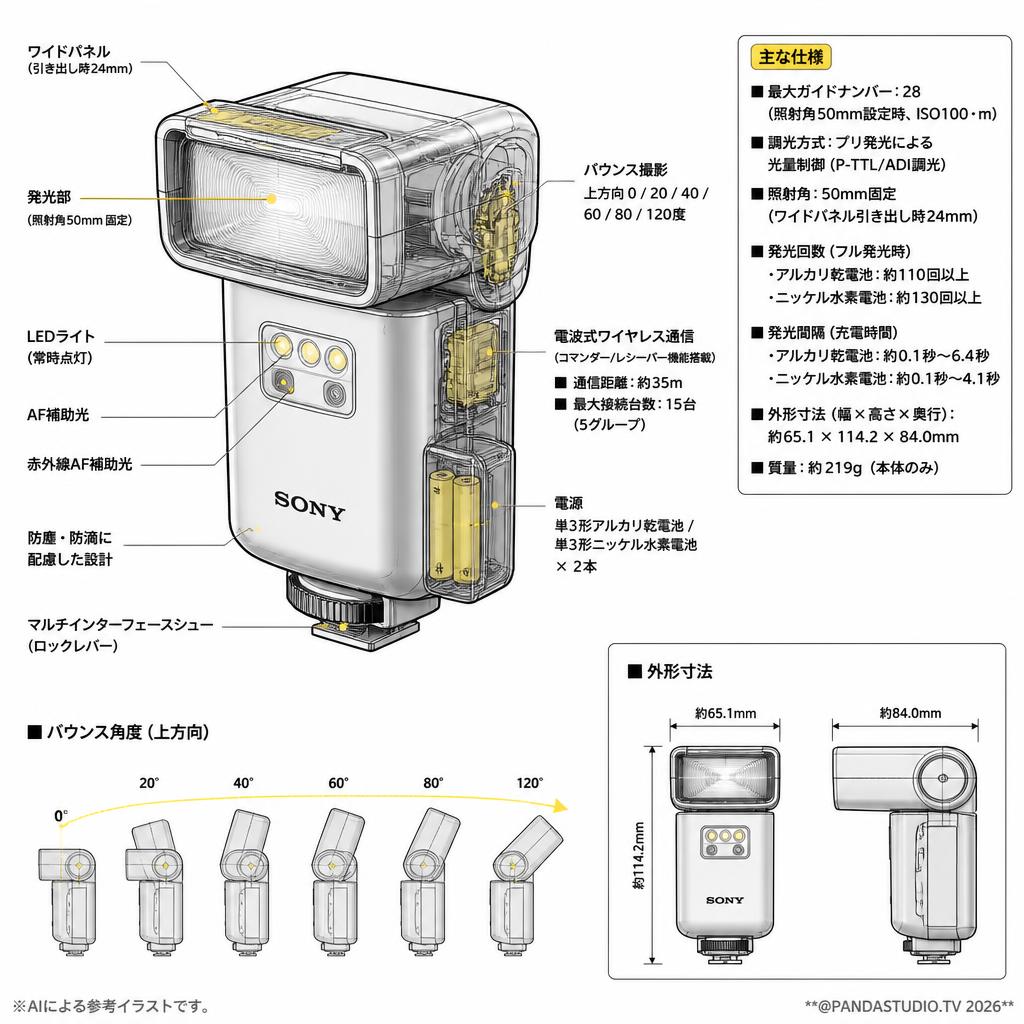 SONY フラッシュ HVL-F28RMA スペック