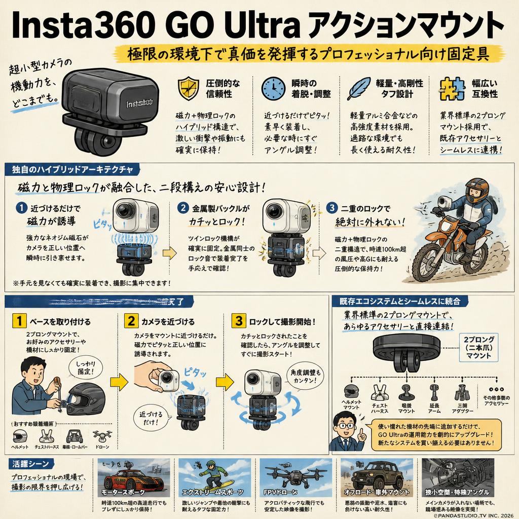 Insta360 GO Ultra アクションマウント 概要