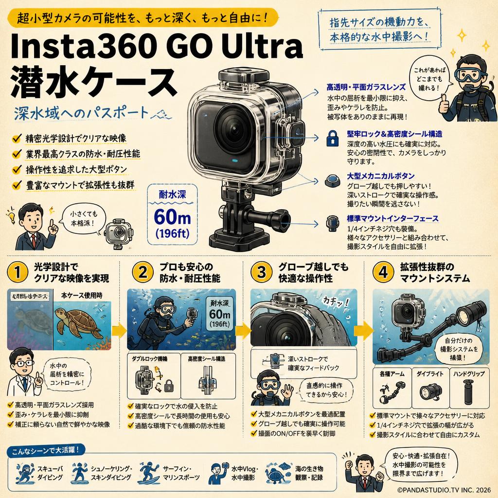 Insta360 GO Ultra 潜水ケース 概要