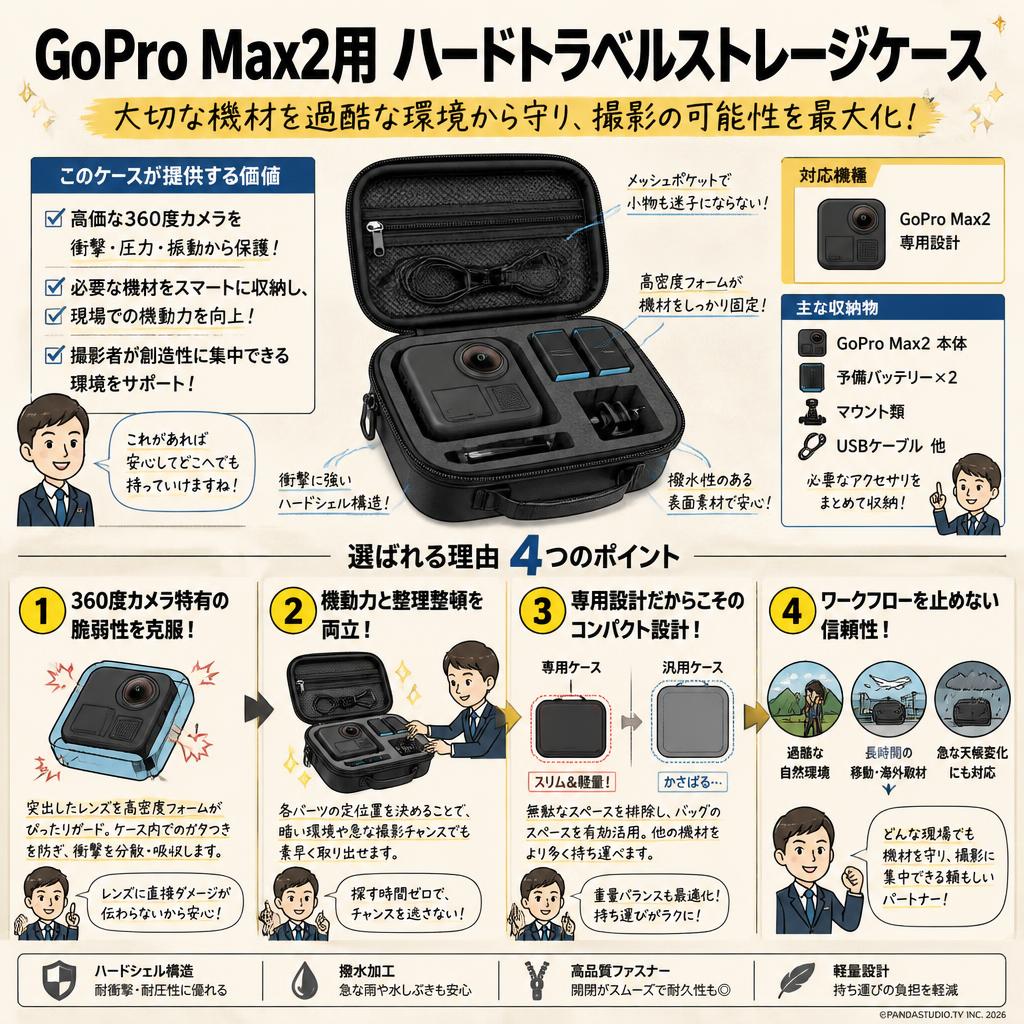 GoPro Max2用 ハードトラベルストレージケース 概要