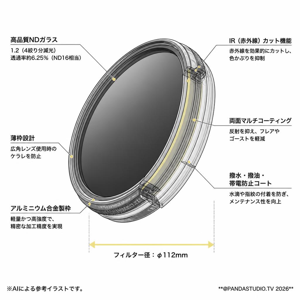Tokina PRO IRND 1.2 φ112 カメラレンズフィルター スペック