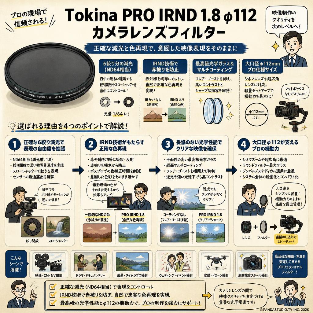 Tokina PRO IRND 1.8 φ112 カメラレンズフィルター 概要