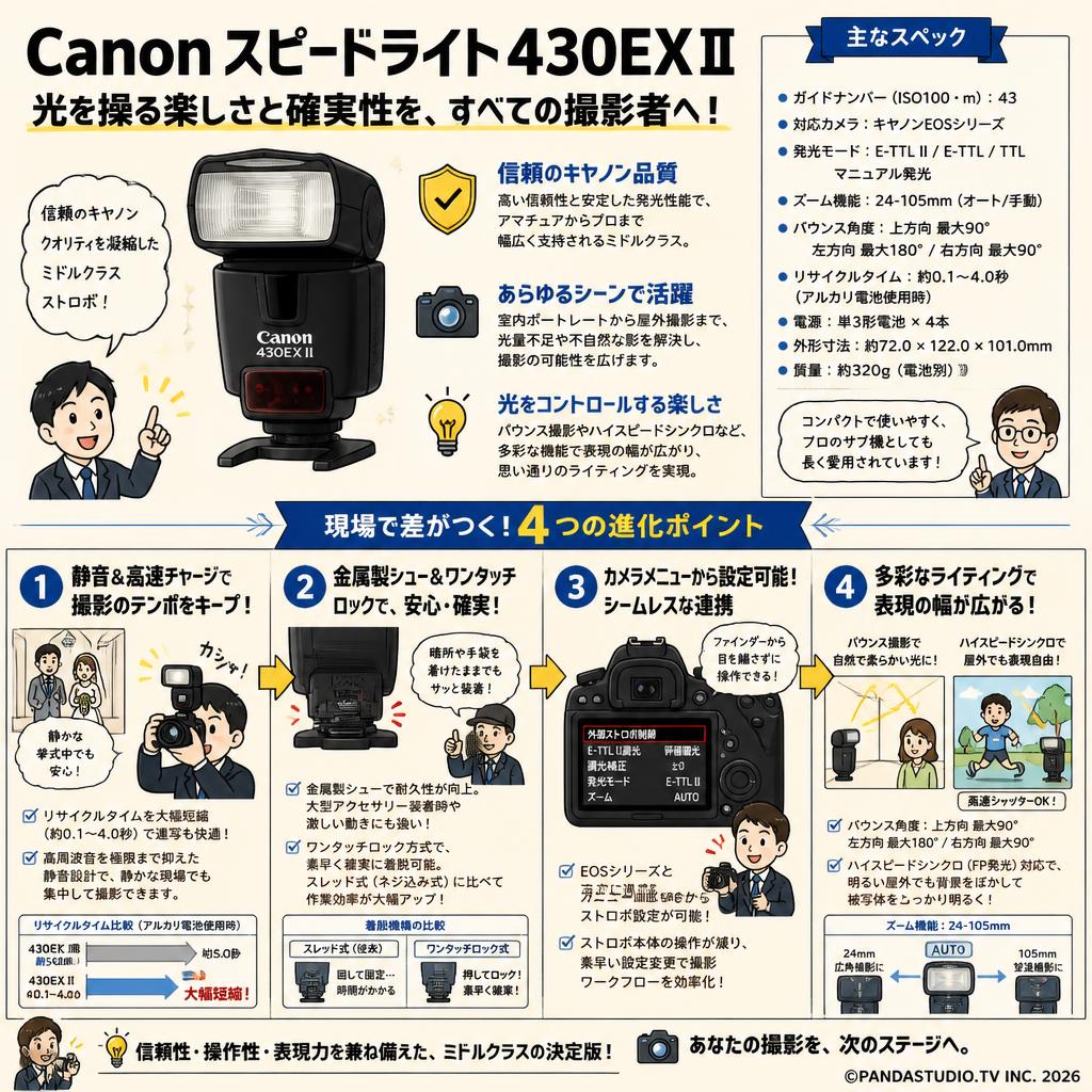 Canon スピードライト 430EX II | パンダスタジオ・レンタル公式サイト