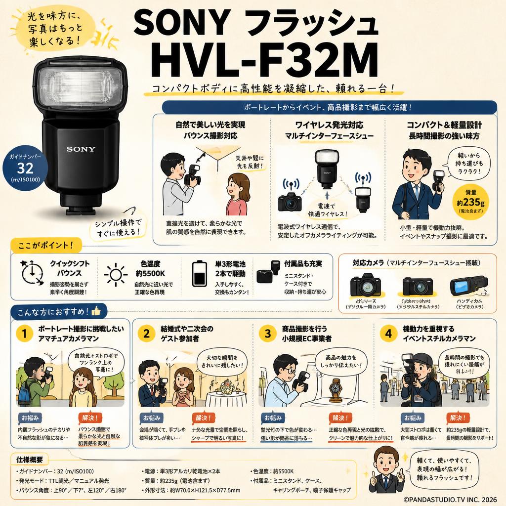SONY フラッシュ HVL-F32M おもな対象のお客様