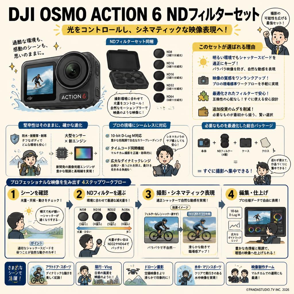 DJI Osmo Action 6  NDフィルターセット 概要