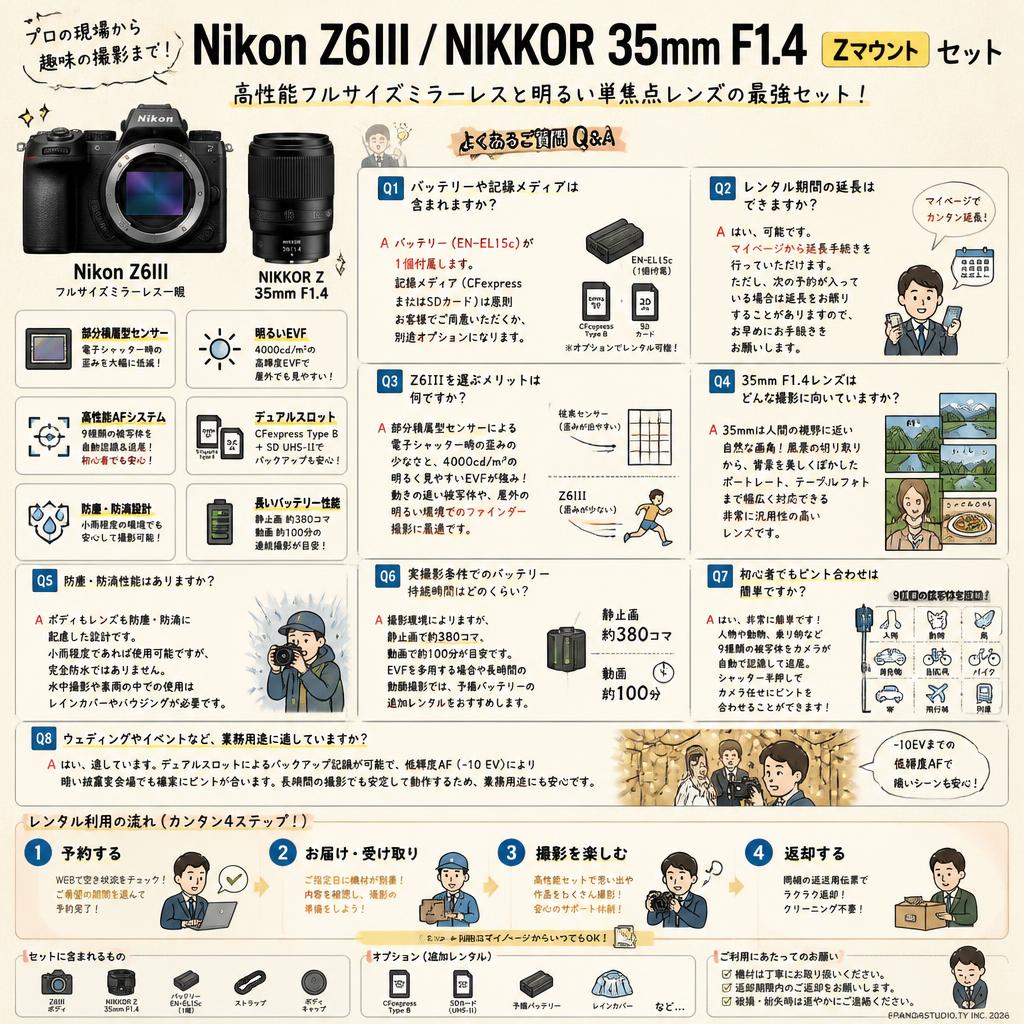 Nikon Z6III / NIKKOR 35mm F1.4 Zマウント セット FAQ（よくある質問と答え）