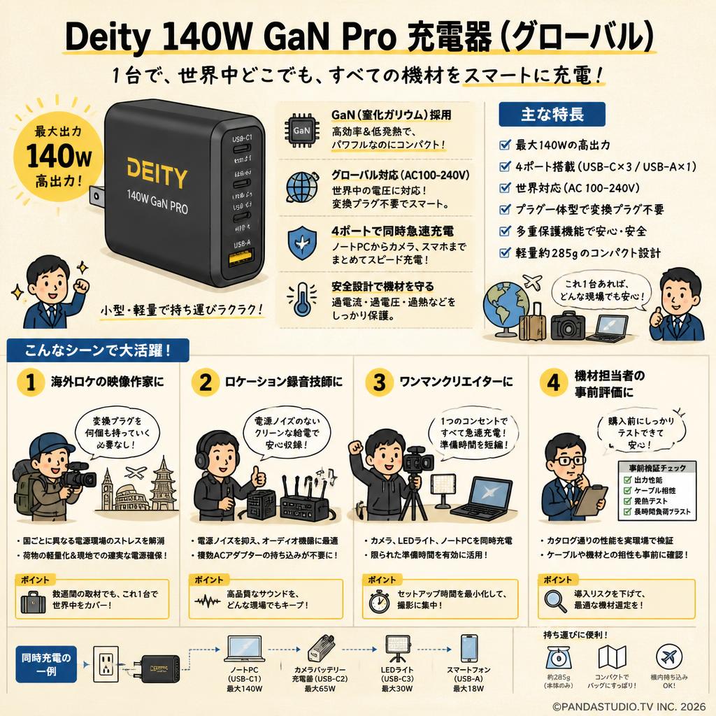 Deity 140W GaN Pro Charger ( Global ) おもな対象のお客様