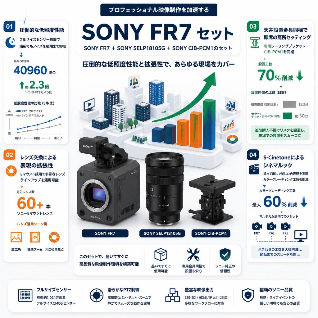 SONY FR7 + SONY SELP18105G + SONY CIB-PCM1のセット セールスポイント