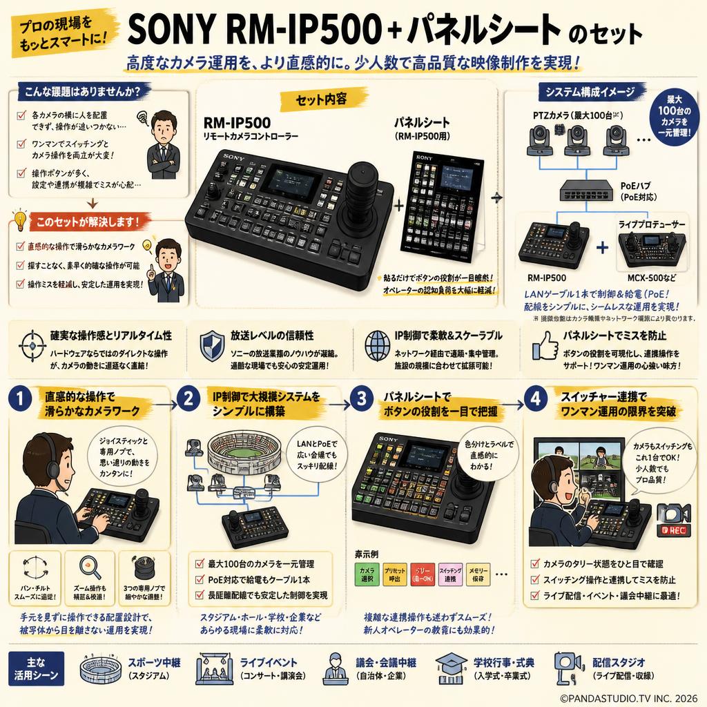 SONY  RM-IP500+パネルシート のセット 概要