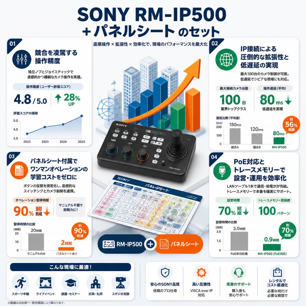 SONY  RM-IP500+パネルシート のセット セールスポイント