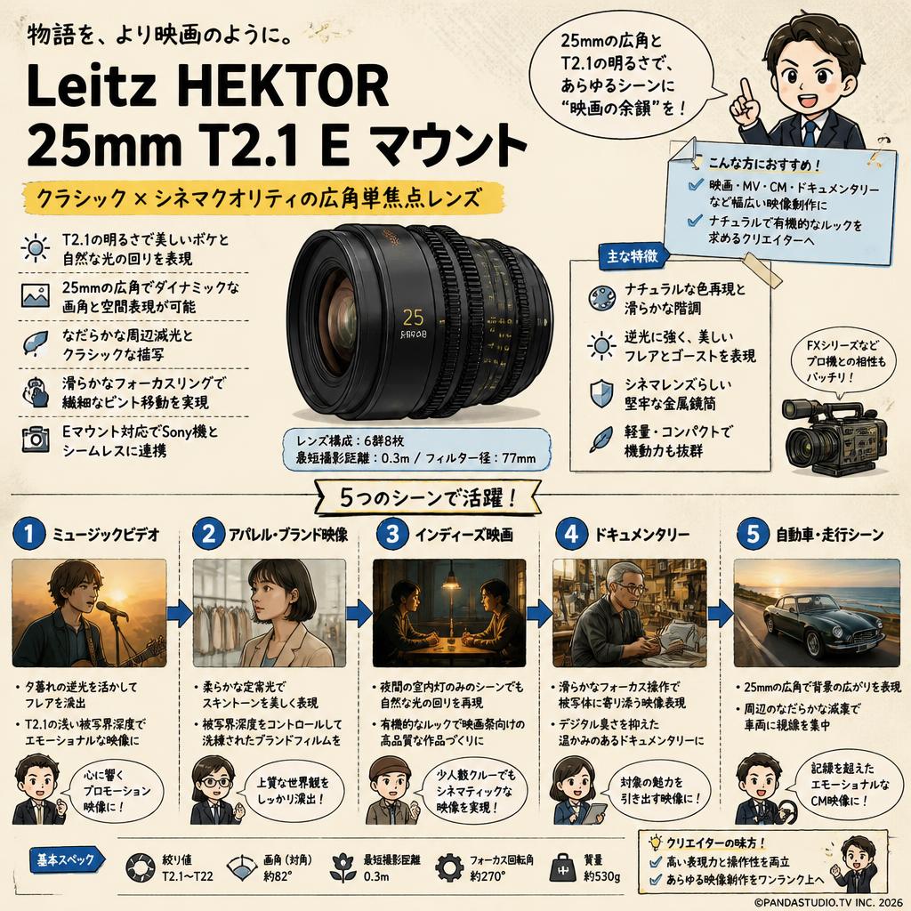 Leitz HEKTOR 25mm T2.1 E マウント 用途