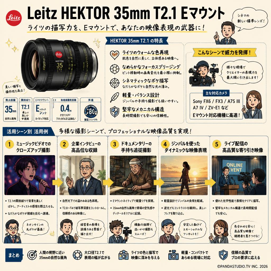 Leitz HEKTOR 35mm T2.1 E マウント 用途