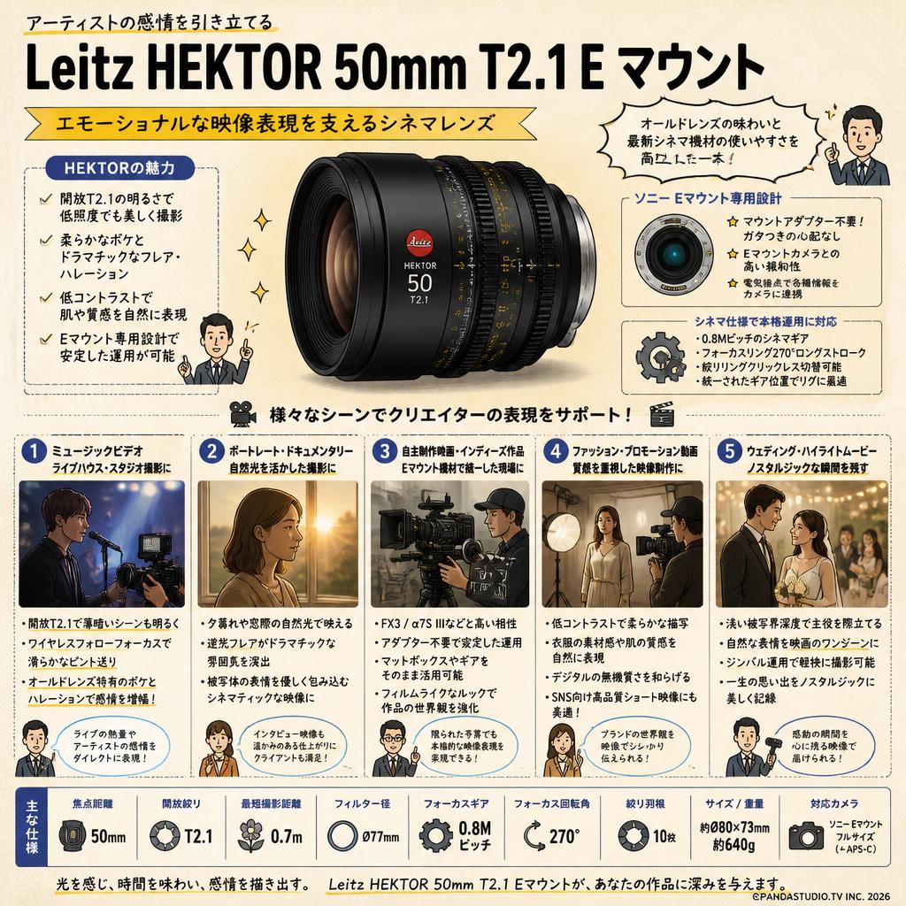 Leitz HEKTOR 50mm T2.1 E マウント 用途