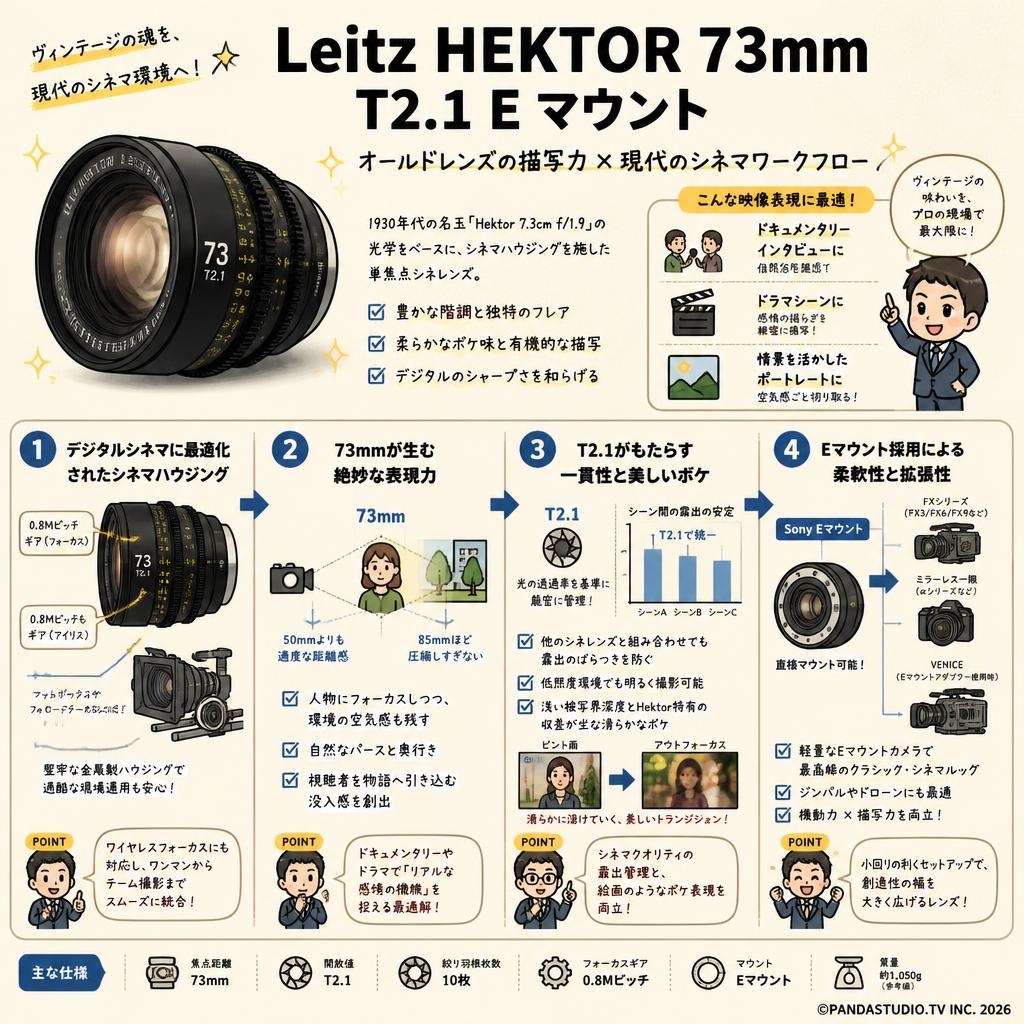 Leitz HEKTOR 73mm T2.1 E マウント 概要