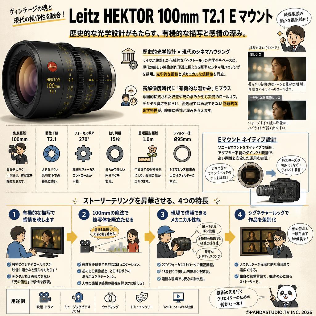 Leitz HEKTOR 100mm T2.1 E マウント 概要