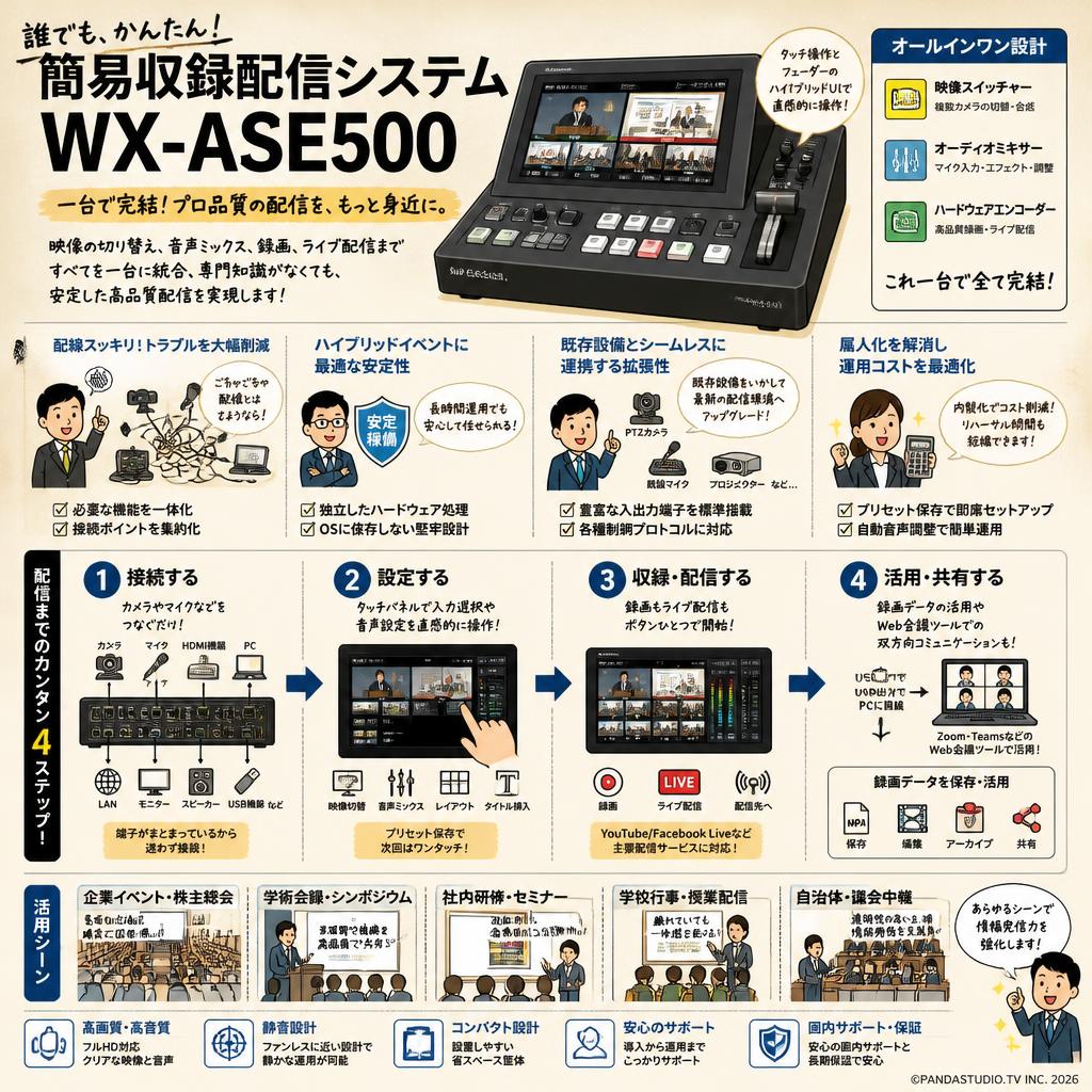 簡易収録配信システム WX-ASE500 概要
