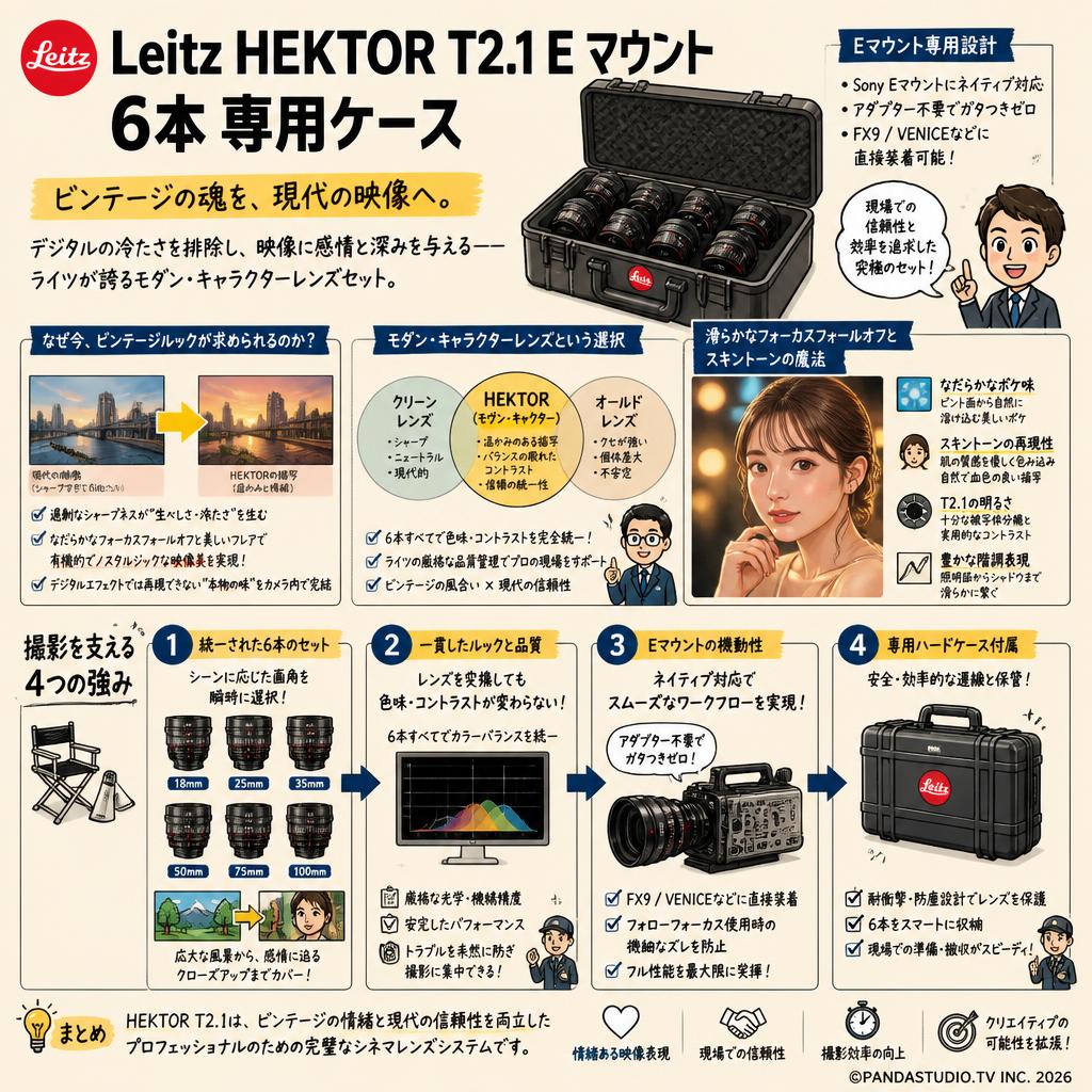 Leitz HEKTOR T2.1 E マウント 6本 専用ケース 概要