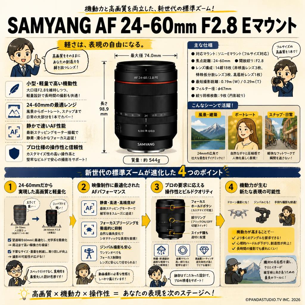 SAMYANG AF 24-60mm F2.8 Eマウント 概要