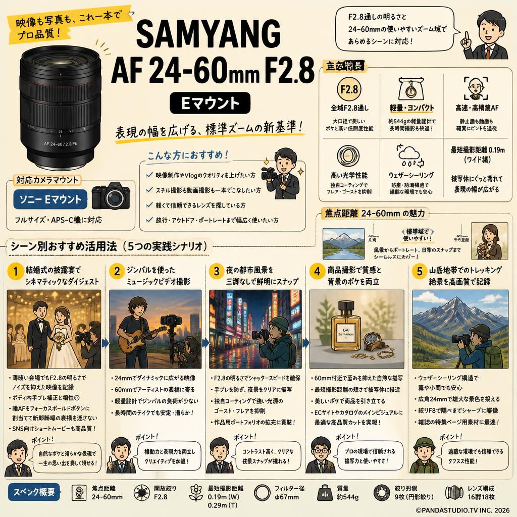 SAMYANG AF 24-60mm F2.8 Eマウント 用途